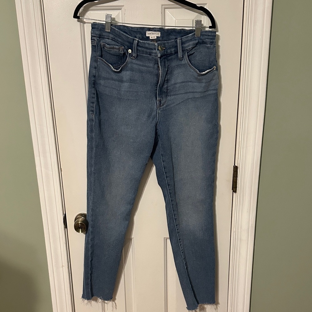 Good American Light Blue Ankle Jeans